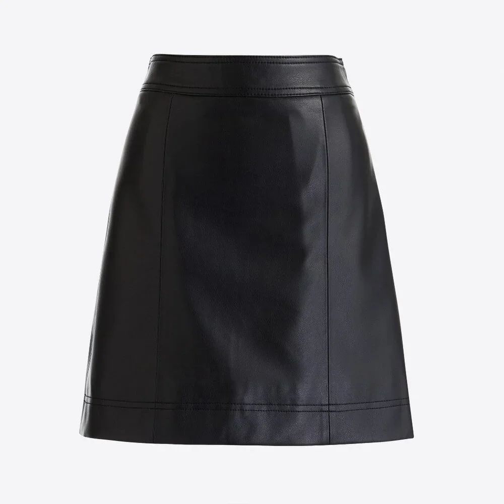J. Crew Mercantile Faux-leather mini skirt